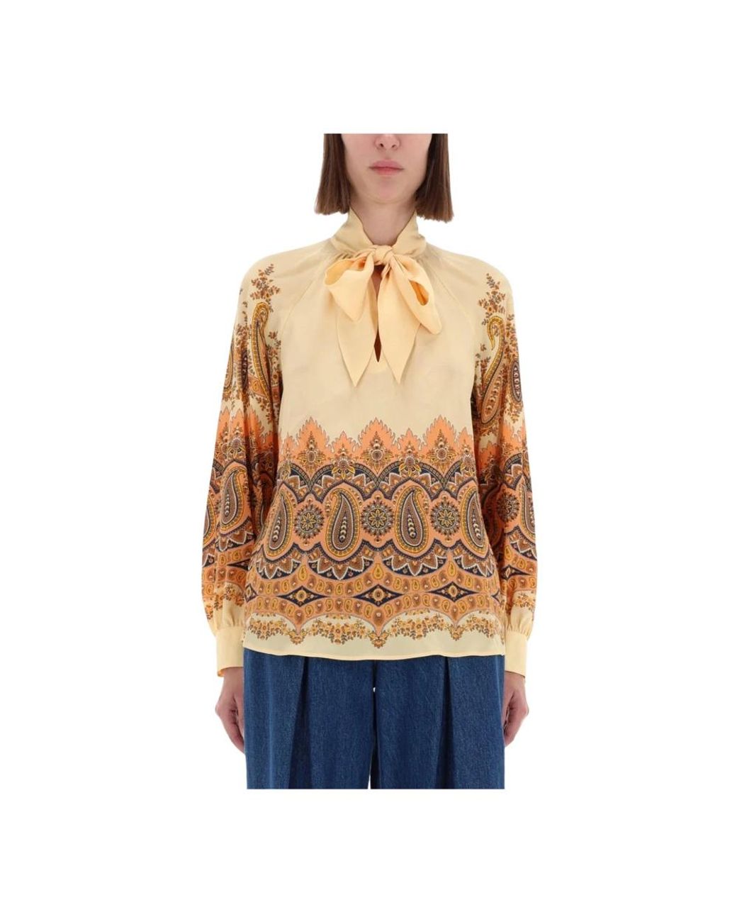 Etro Orange Blouses