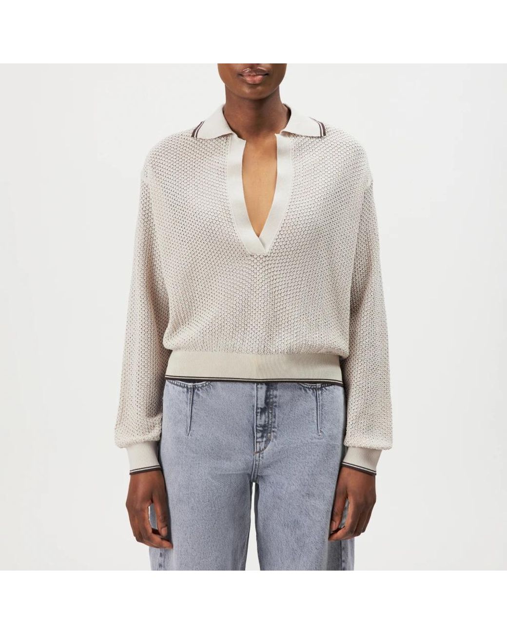 Drykorn Gray V-Neck Knitwear