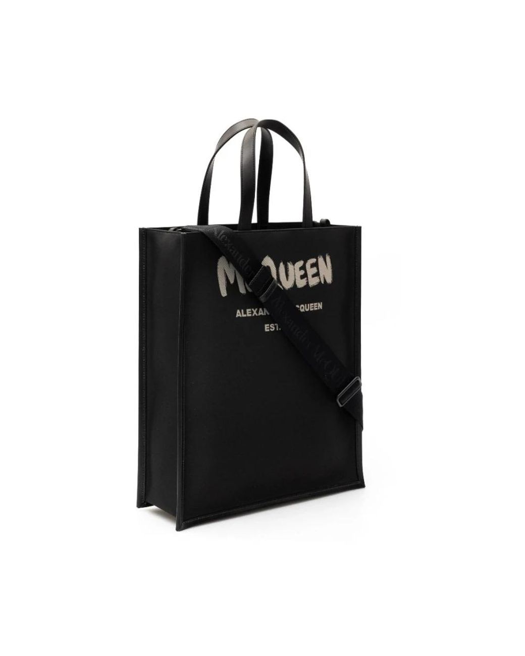 McQueen Black Shopping Bags