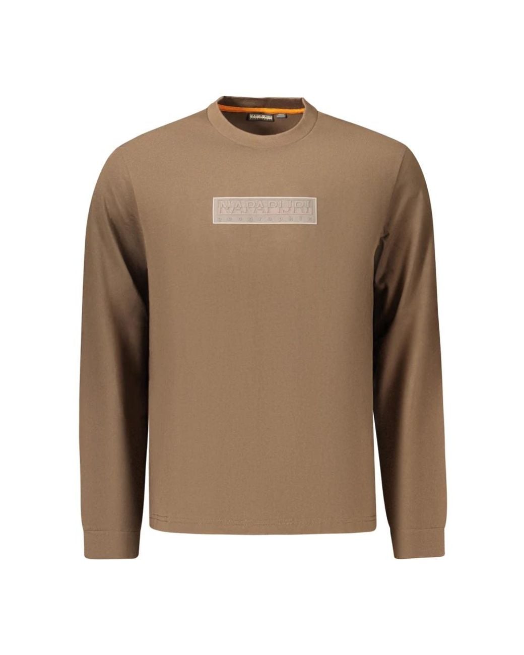 Napapijri Brown Long Sleeve T-Shirts for men