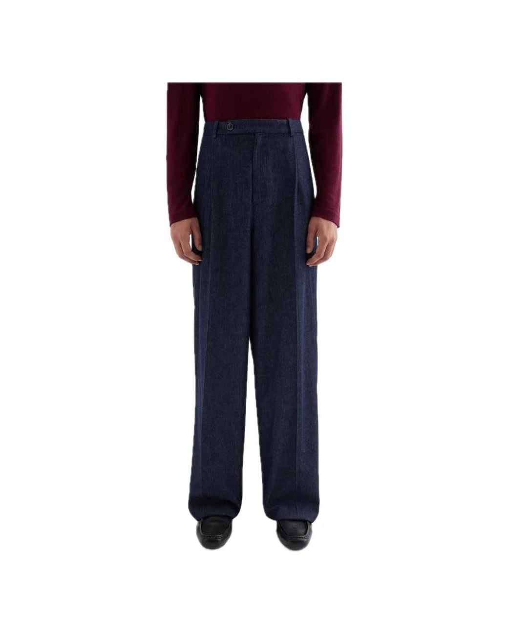 Jil Sander Blue Wide Trousers for men
