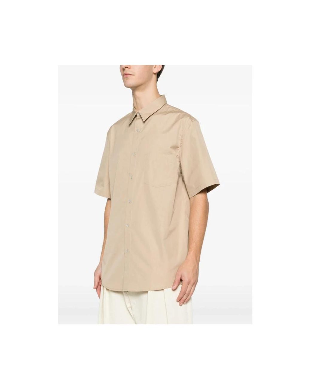 A.P.C. Natural Short Sleeve Shirts for men