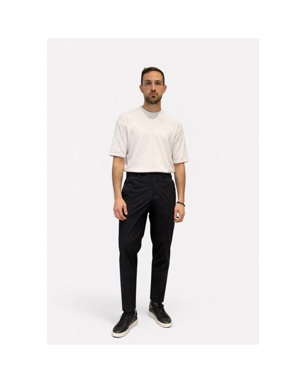 PT Torino Black Suit Trousers for men