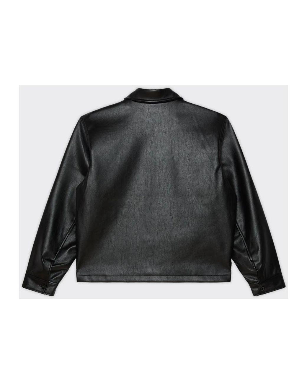 Obey Black Leather Jackets for men