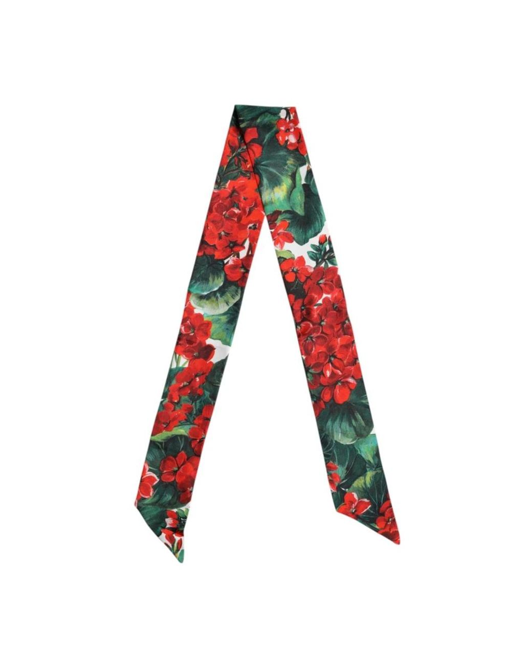 Dolce & Gabbana Red Silk Scarves
