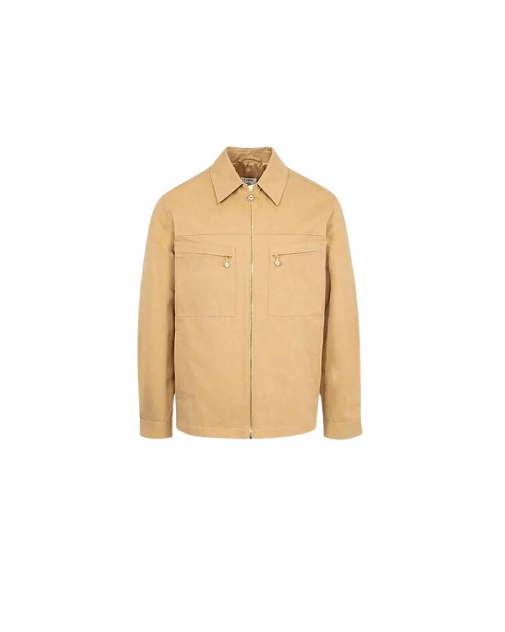 Casablanca Jassen ,Denim Denim Zip Jacket in het Natural voor heren