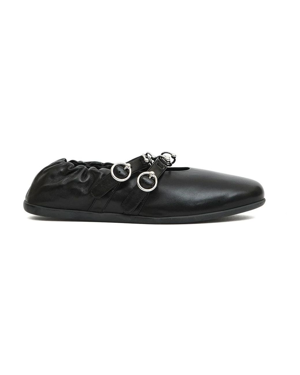 3Juin Black Ballerina Shoes