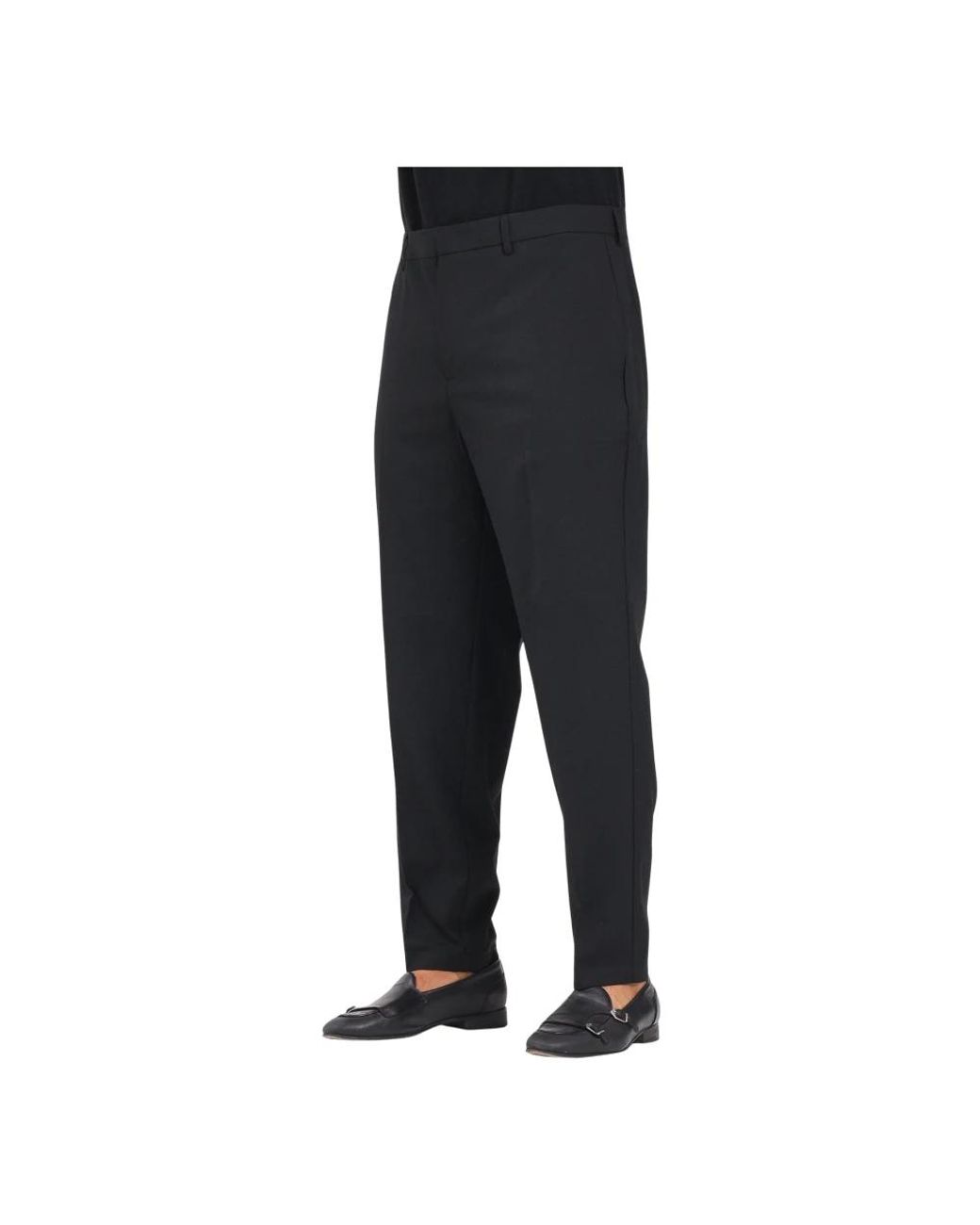 ARMANI EXCHANGE Black Slim-Fit Trousers for men