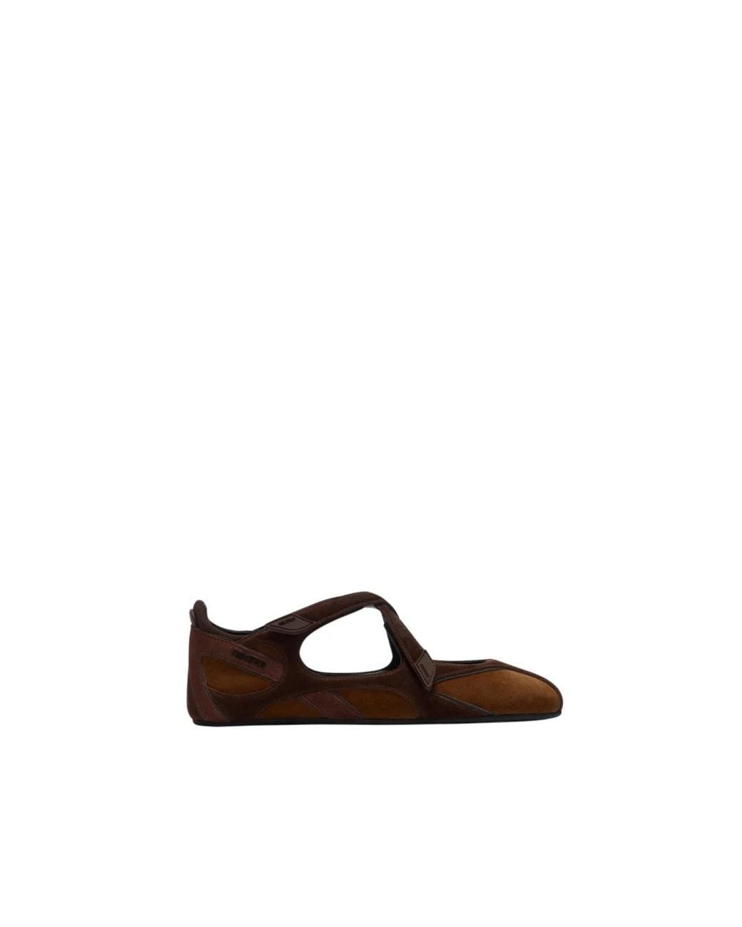 The Attico Brown Ballerina Shoes