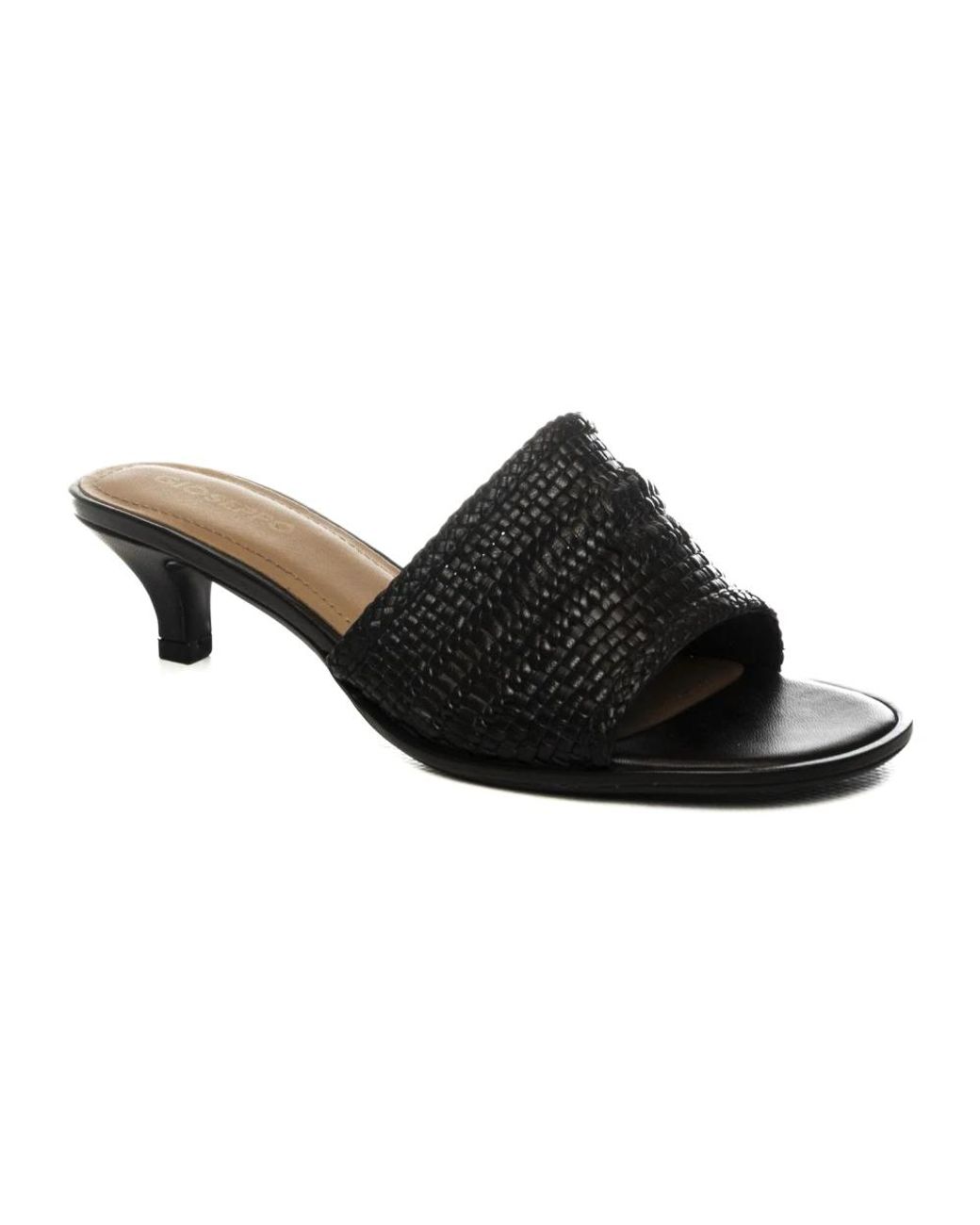 Gioseppo Black Balkan Heeled Mules