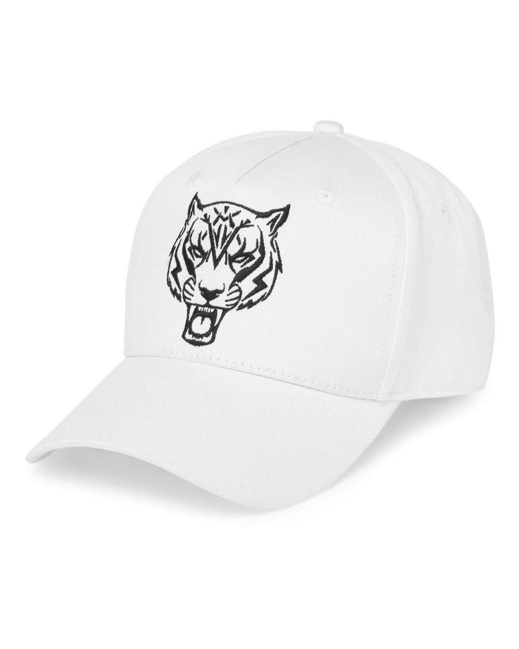Philipp Plein White Baseball Cap Tiger