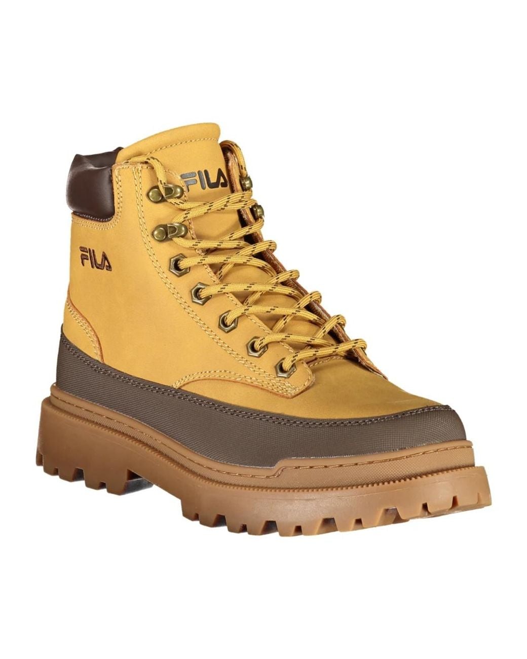 Fila Yellow Lace-Up Boots for men