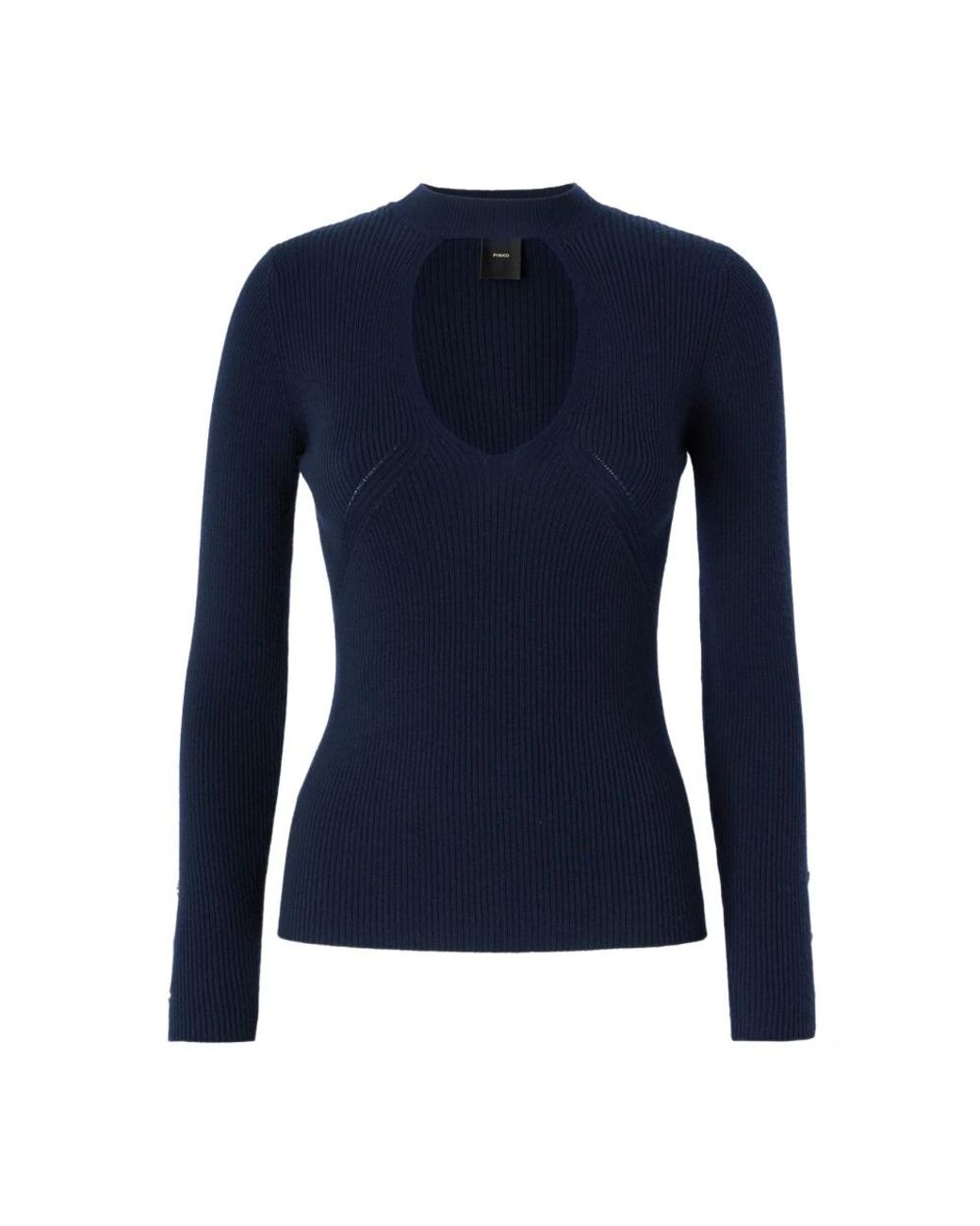 Pinko Blue Round-Neck Knitwear
