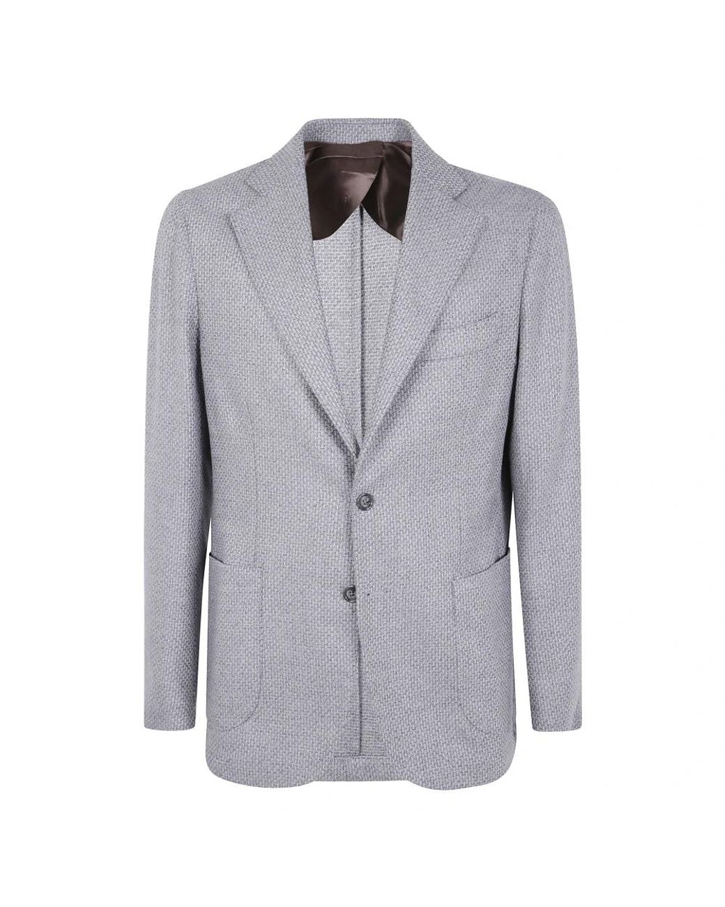 Barba Napoli Gray Blazers for men