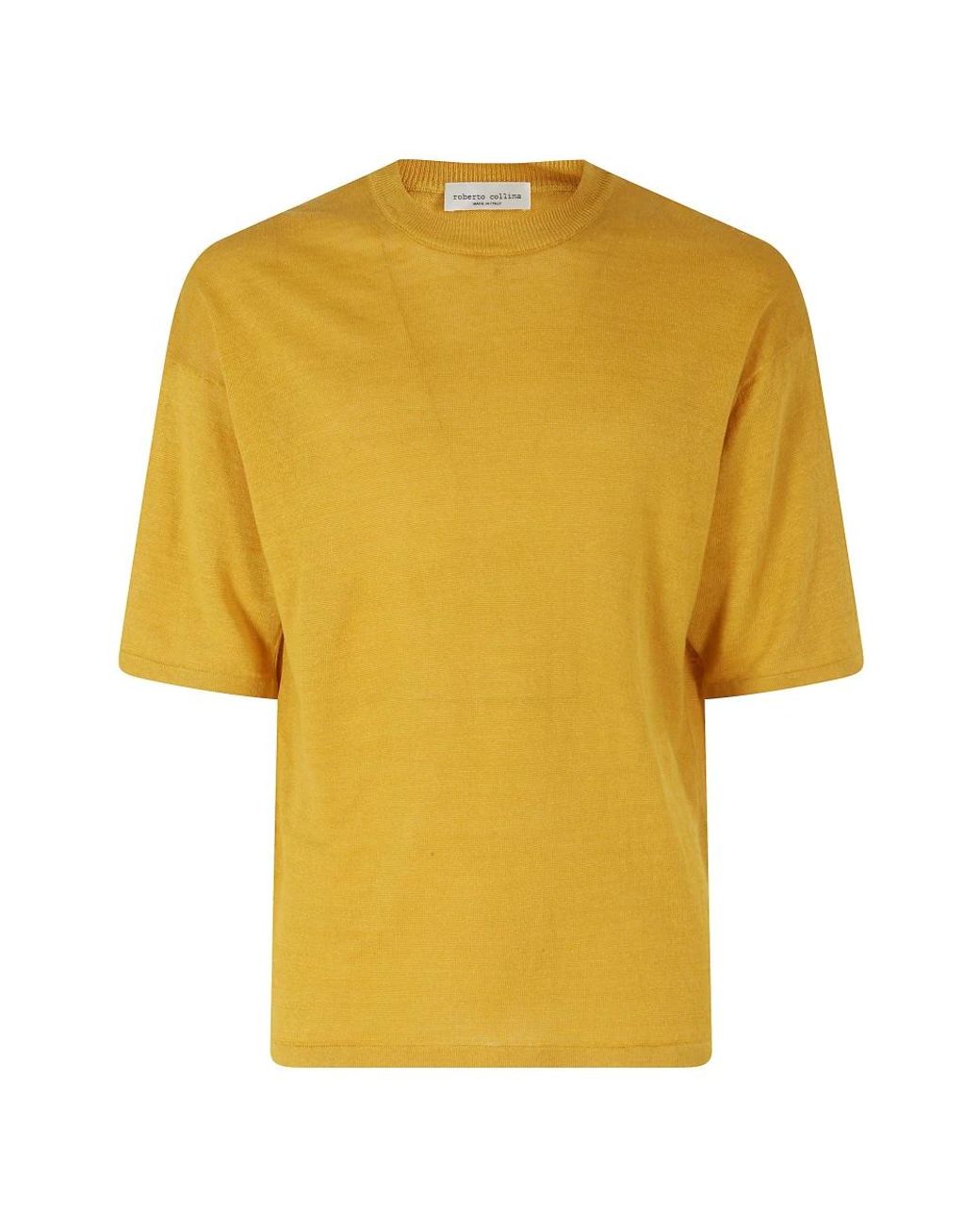 Roberto Collina Yellow Round-Neck Knitwear for men
