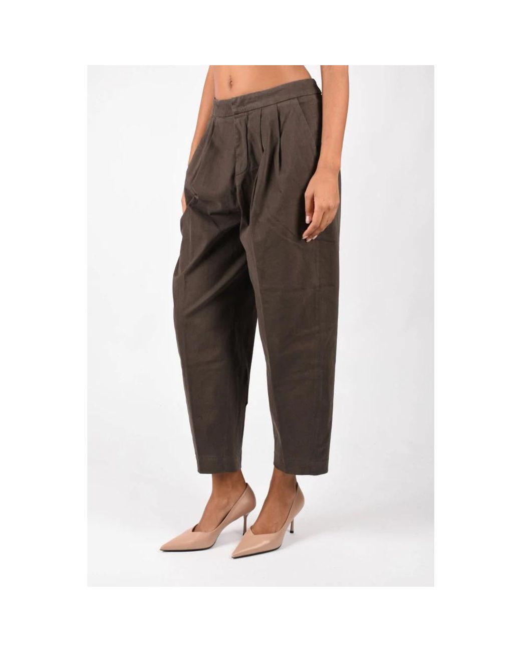 Dondup Gray Cropped Trousers