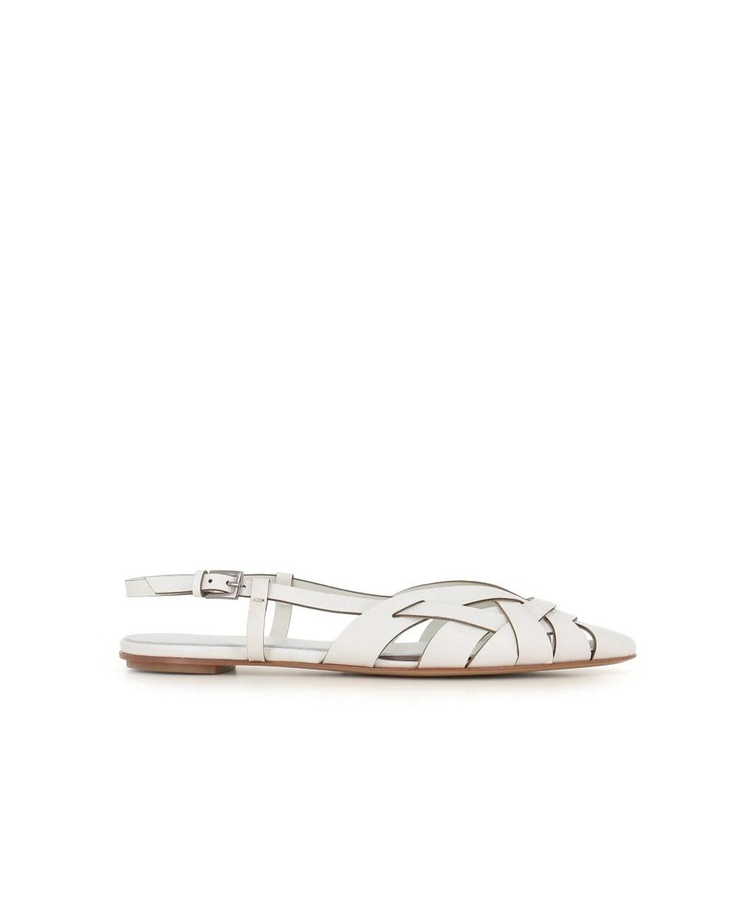 Roberto Del Carlo White Flat Sandals