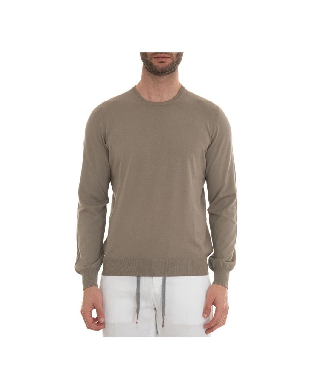 Gran Sasso Brown Round-Neck Knitwear for men