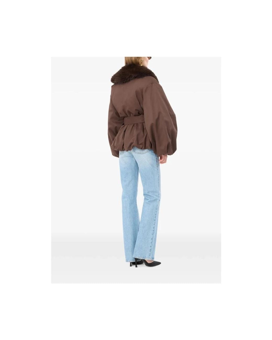 ROTATE BIRGER CHRISTENSEN Brown Faux Fur & Shearling Jackets