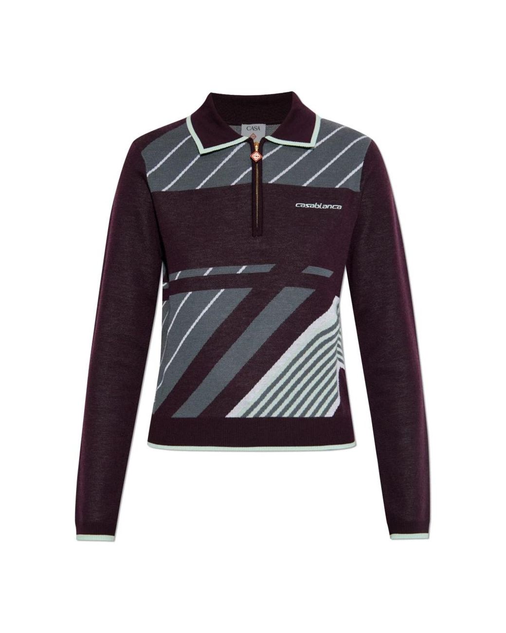 Casablanca Blue V-Neck Knitwear