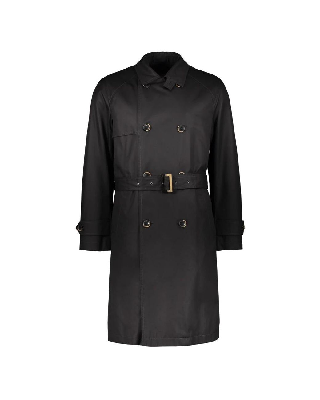 Herno Jassen ,Zwart ,Katoen Elegante Trenchcoat Met Verstelbare Riem in het Black voor heren