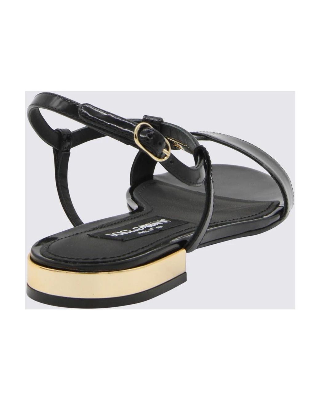 Dolce & Gabbana Brown Flat Sandals