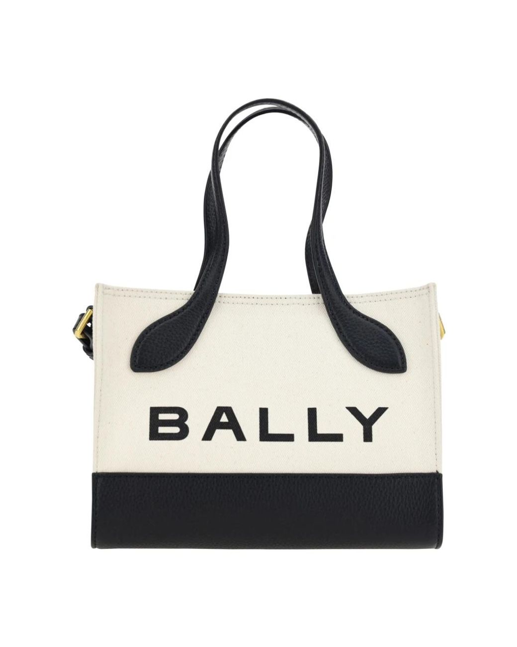 Mini borsa in pelle bianca e nera di Bally in Black