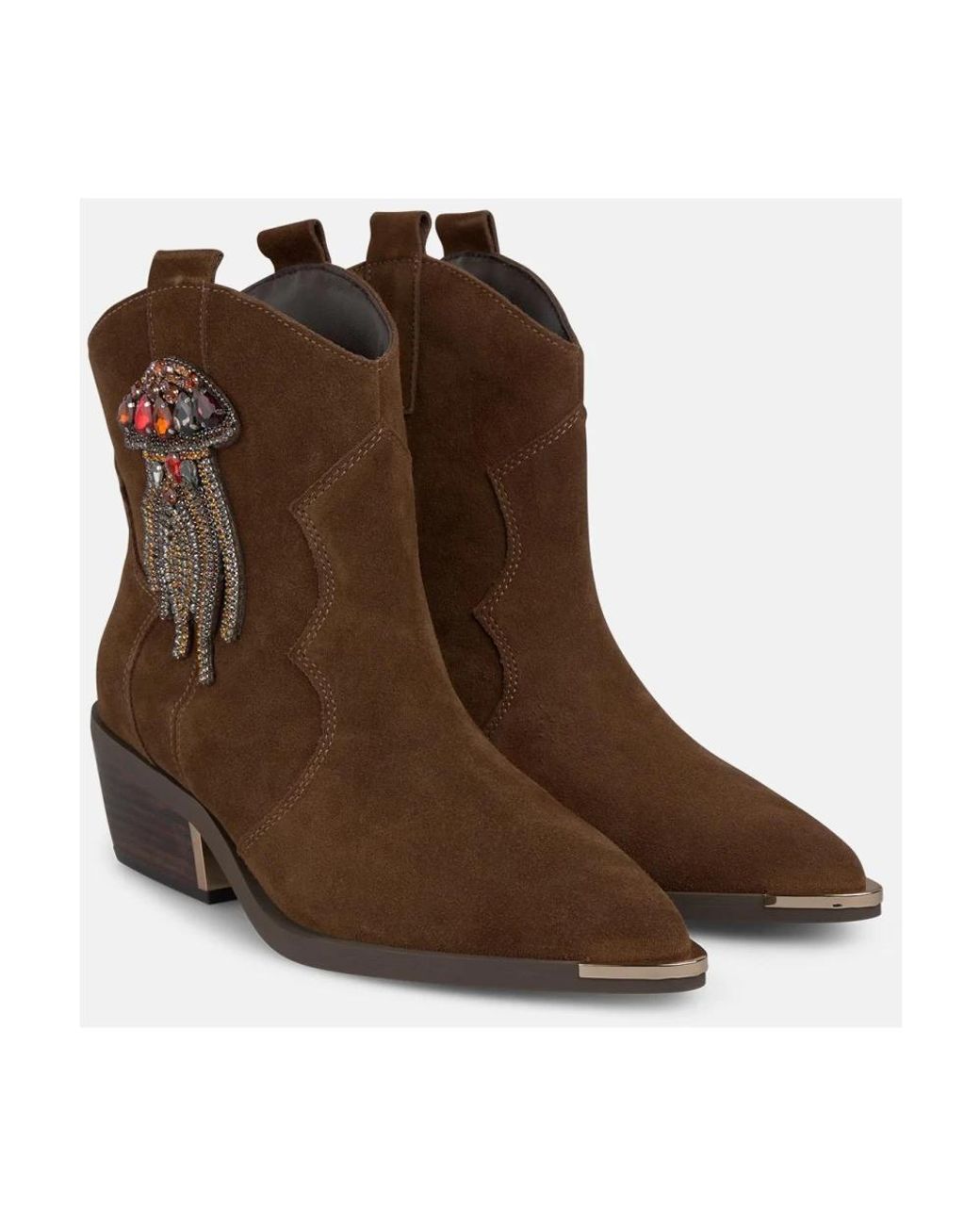 Alma En Pena. Brown Cowboy & Biker Boots