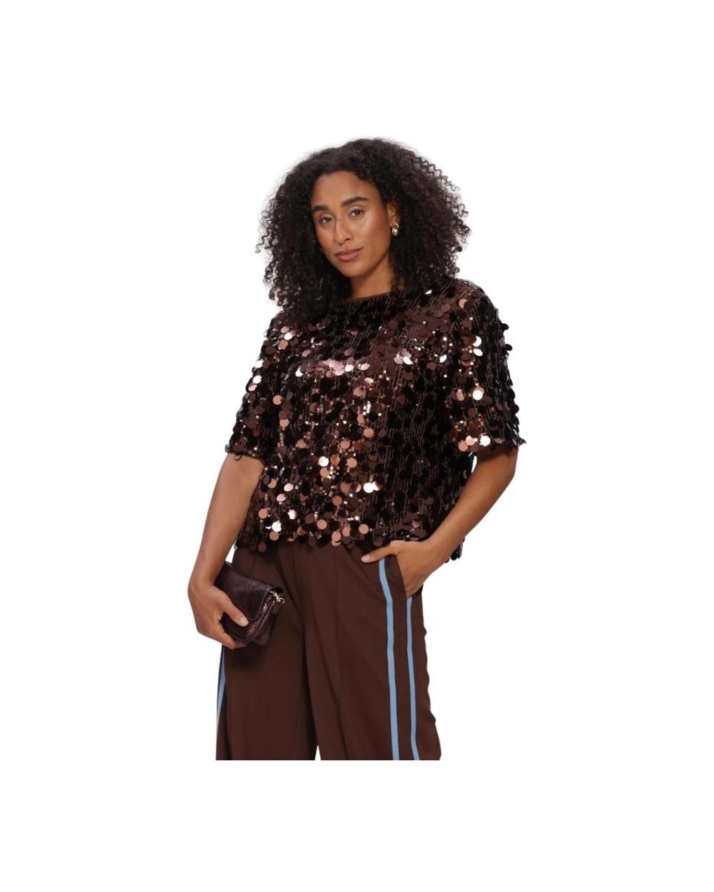 Pom Nina Top in het Brown