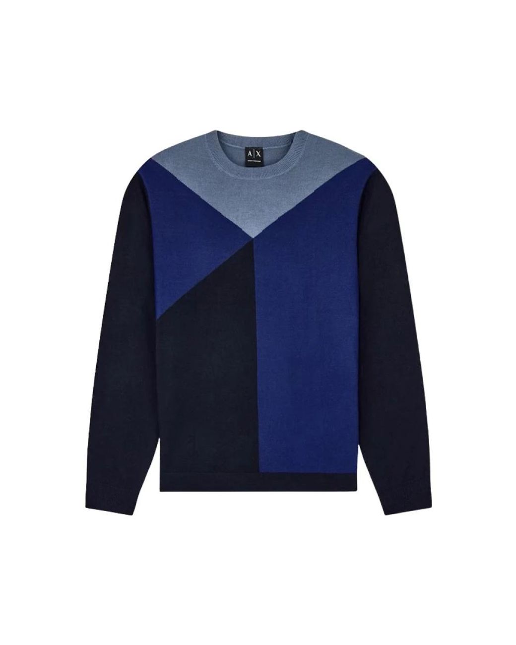 ARMANI EXCHANGE Blue Round-Neck Knitwear for men