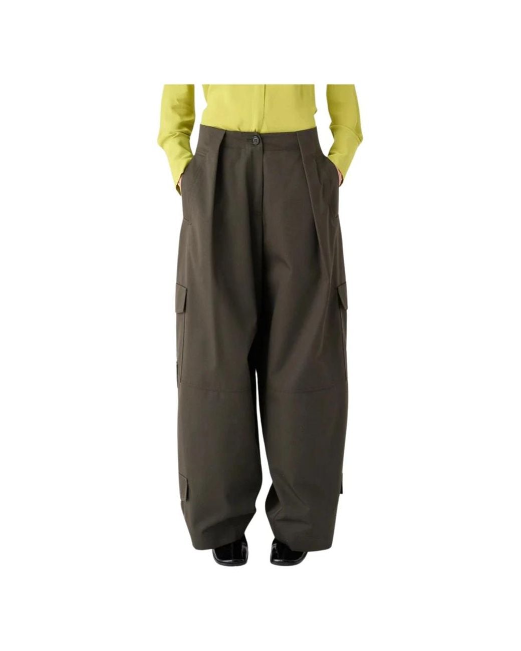 MEIMEIJ Green Wide Trousers
