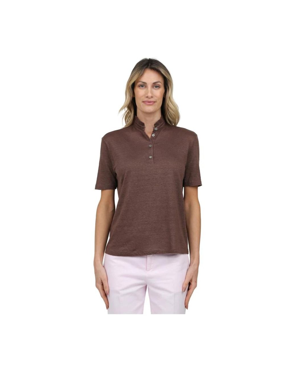 Gran Sasso Brown Polo Shirts