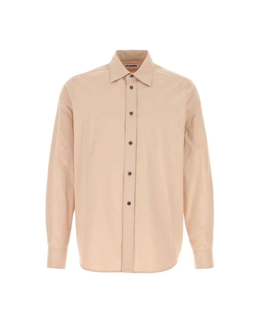 Jil Sander Hellrosa Baumwollhemd in Natural für Herren