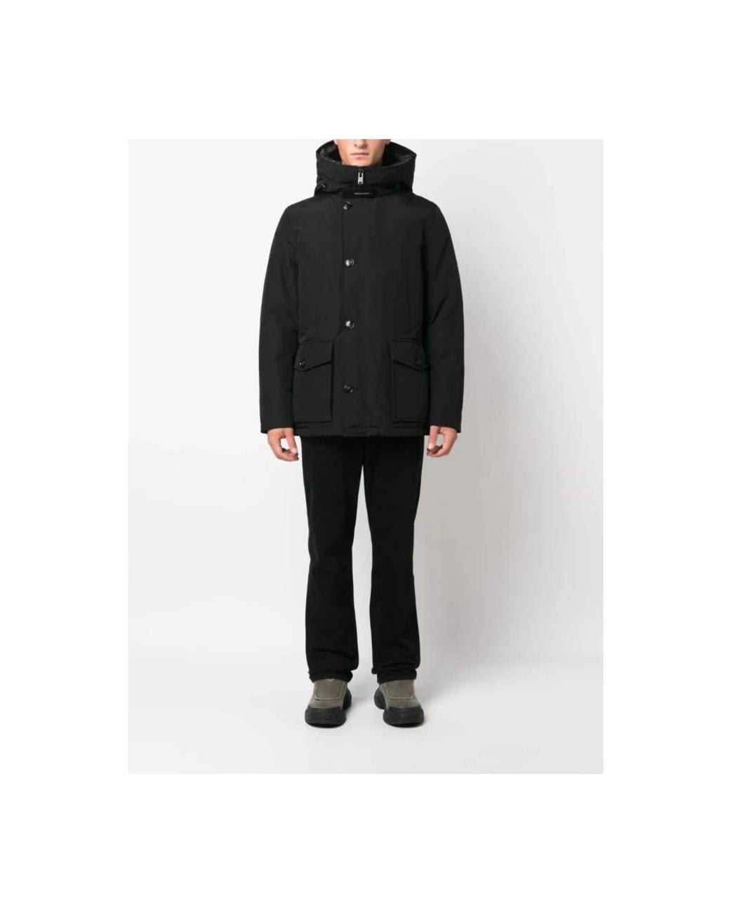 Woolrich Black Winter Jackets for men