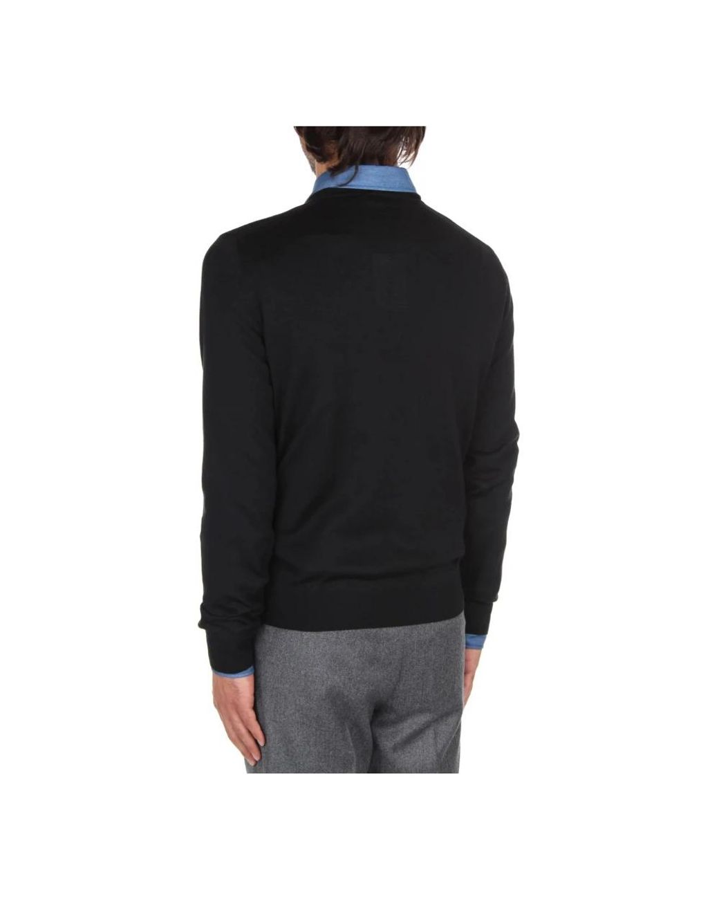 Mauro Ottaviani Black Round-Neck Knitwear for men