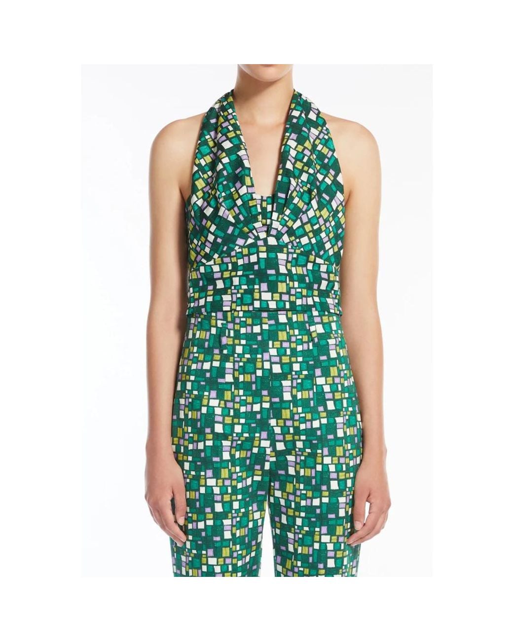 Weekend by Maxmara Green Sleeveless Tops