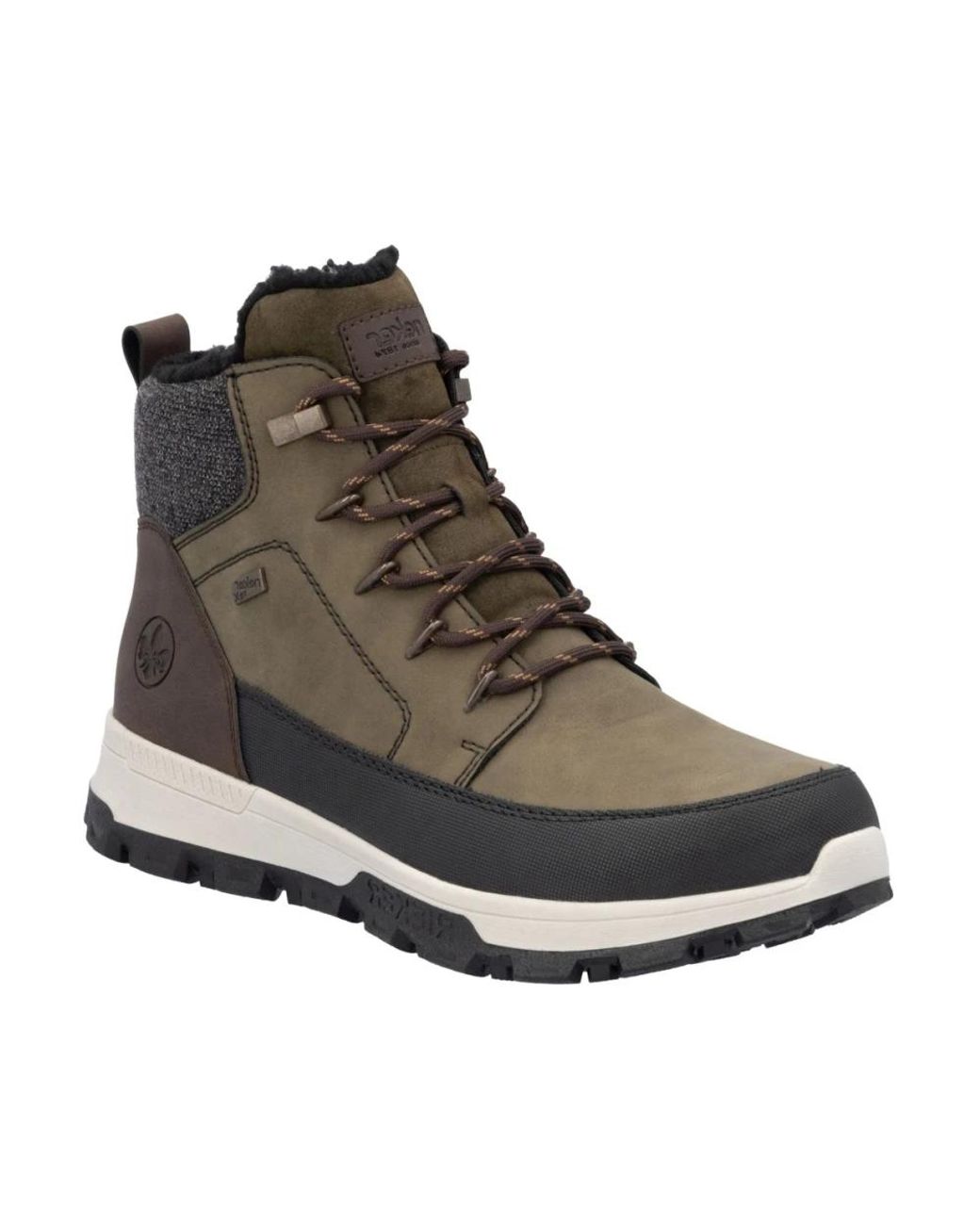 Rieker Brown Lace-Up Boots for men