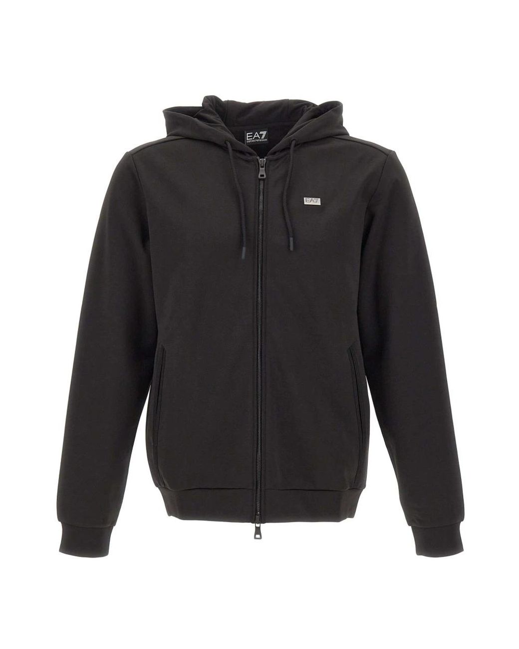 EA7 Zip-Up Sweatshirt in het Black voor heren