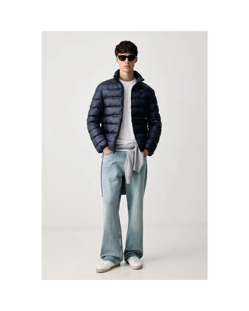Down Jackets Blauer de hombre de color Blue