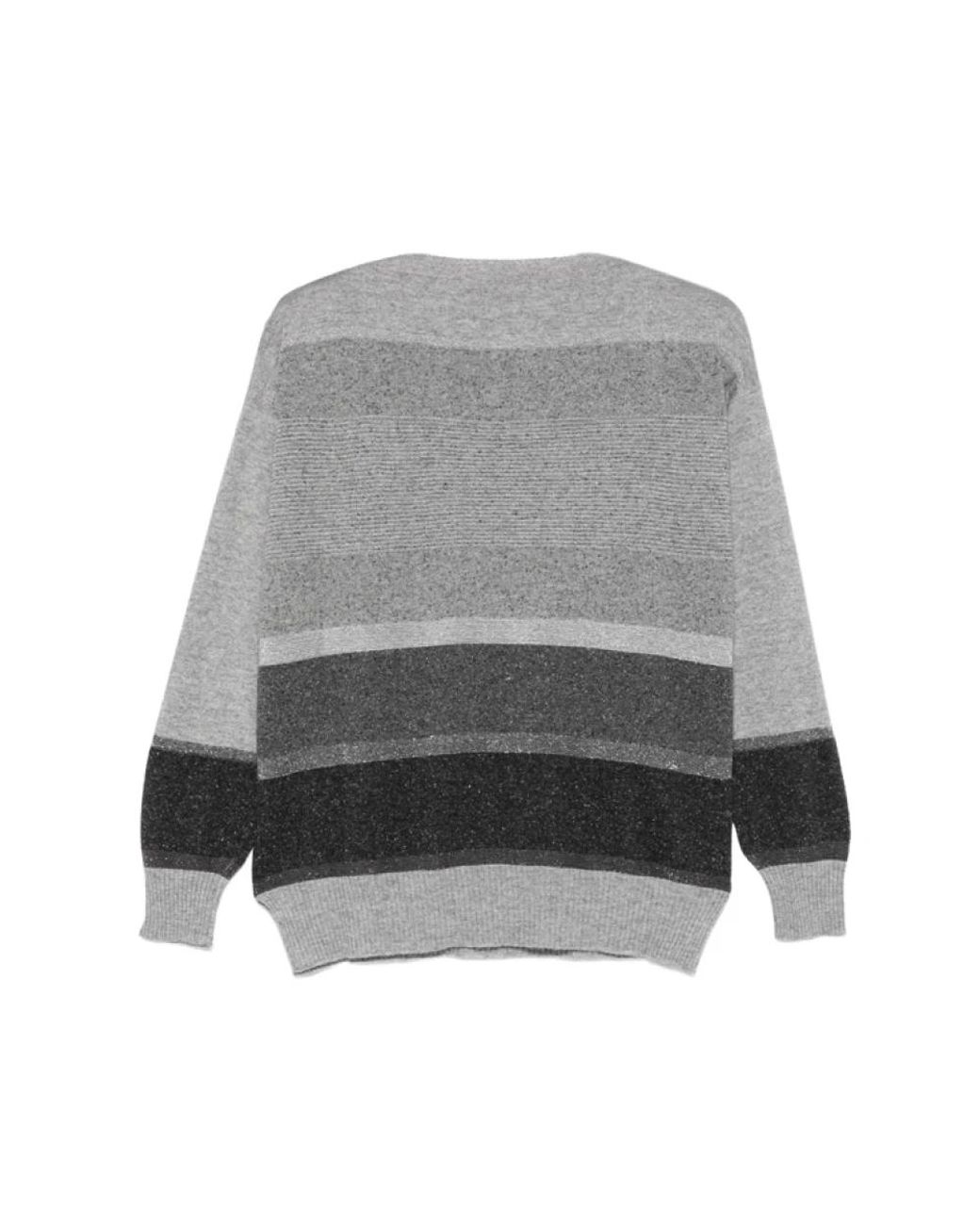 D.exterior Gray V-Neck Knitwear