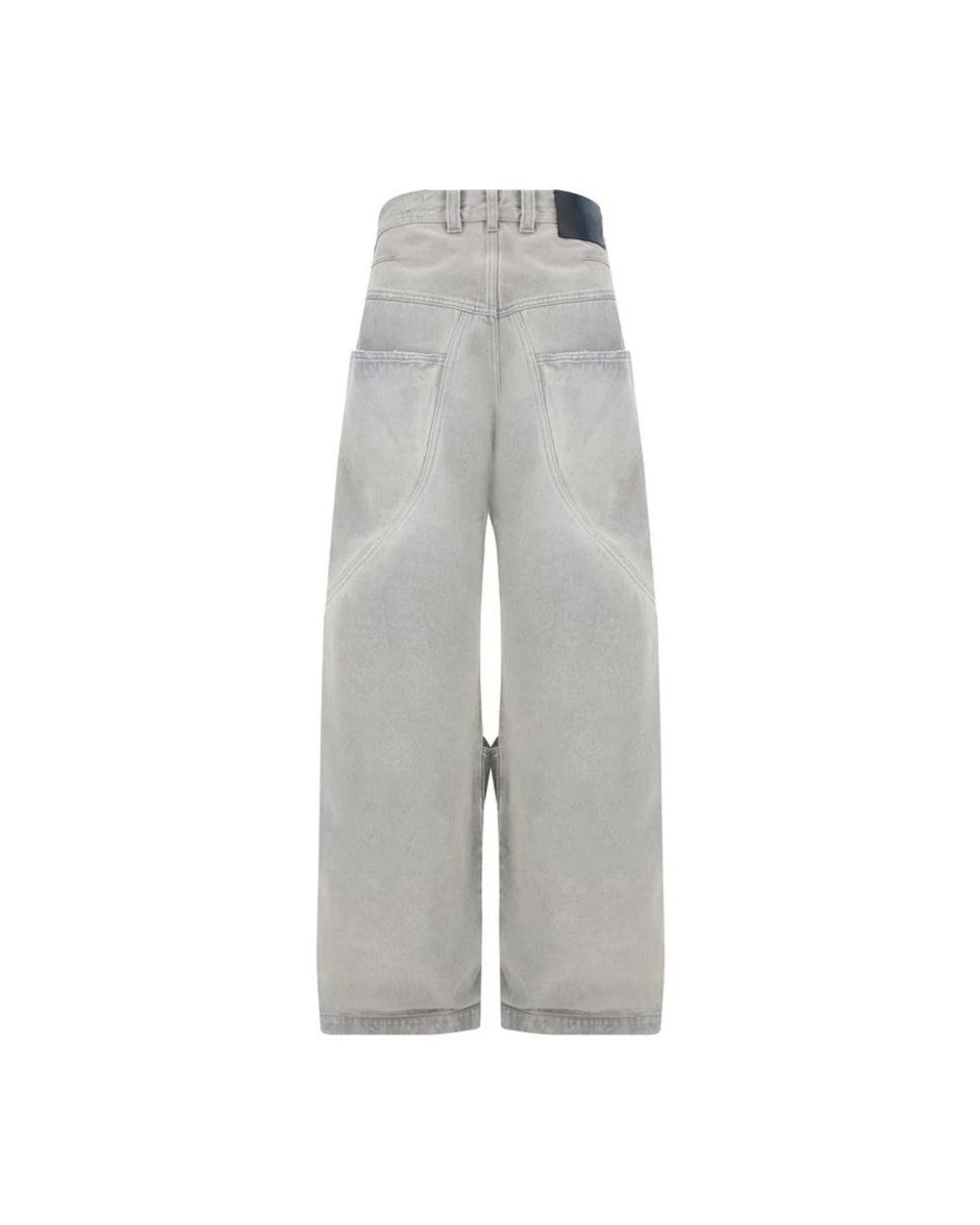 The Attico Gray Wide Jeans