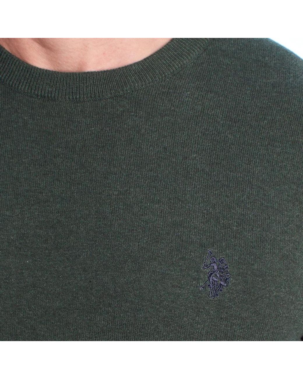 U.S. POLO ASSN. Green Round-Neck Knitwear for men
