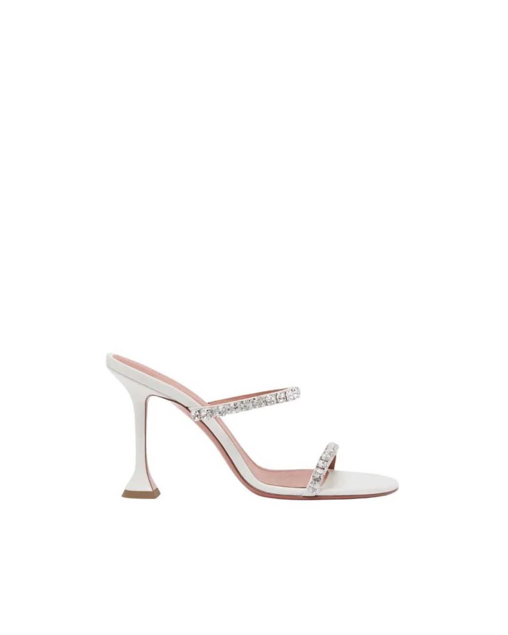 AMINA MUADDI White Heeled Mules