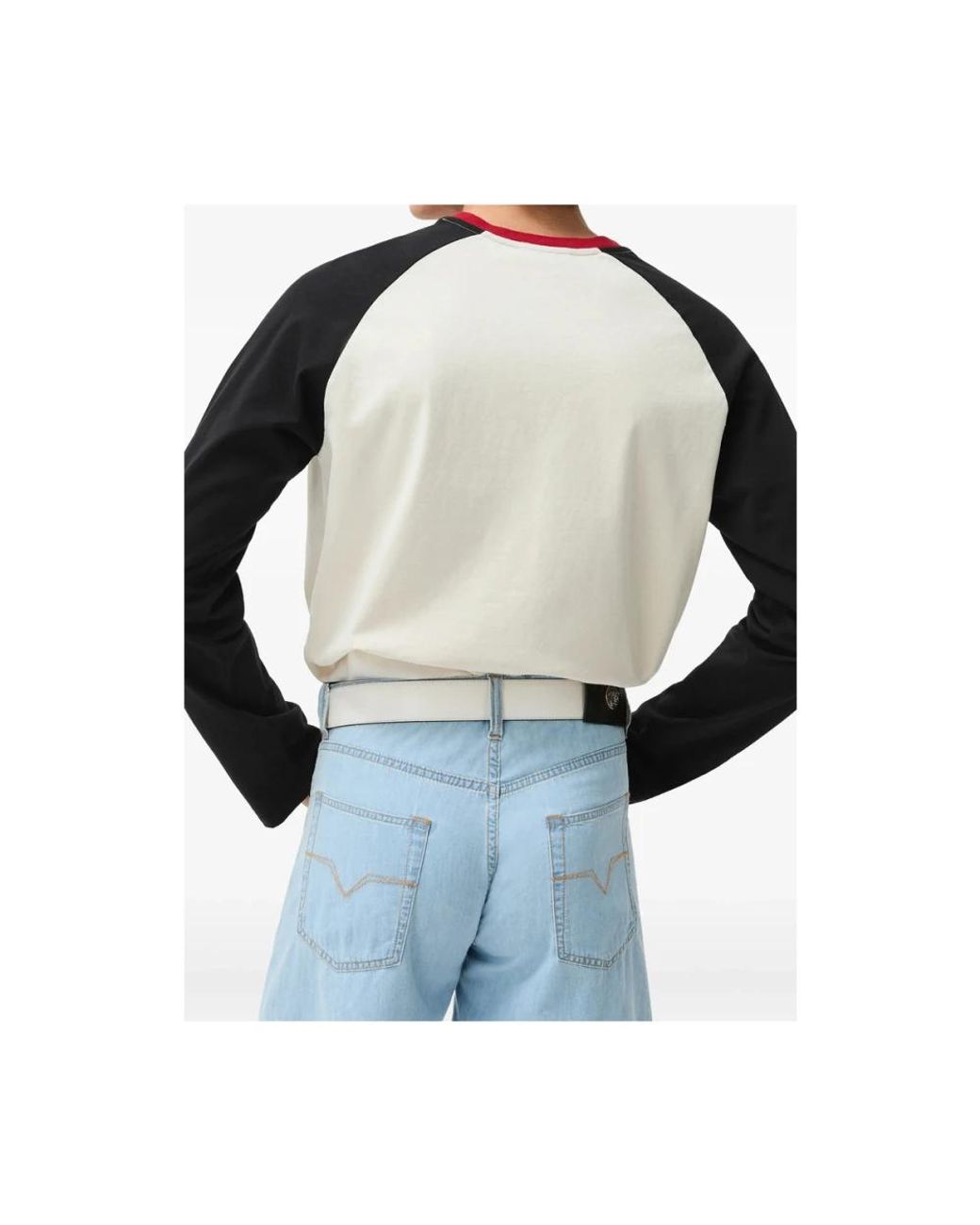 Versace Blue Long Sleeve T-Shirts for men