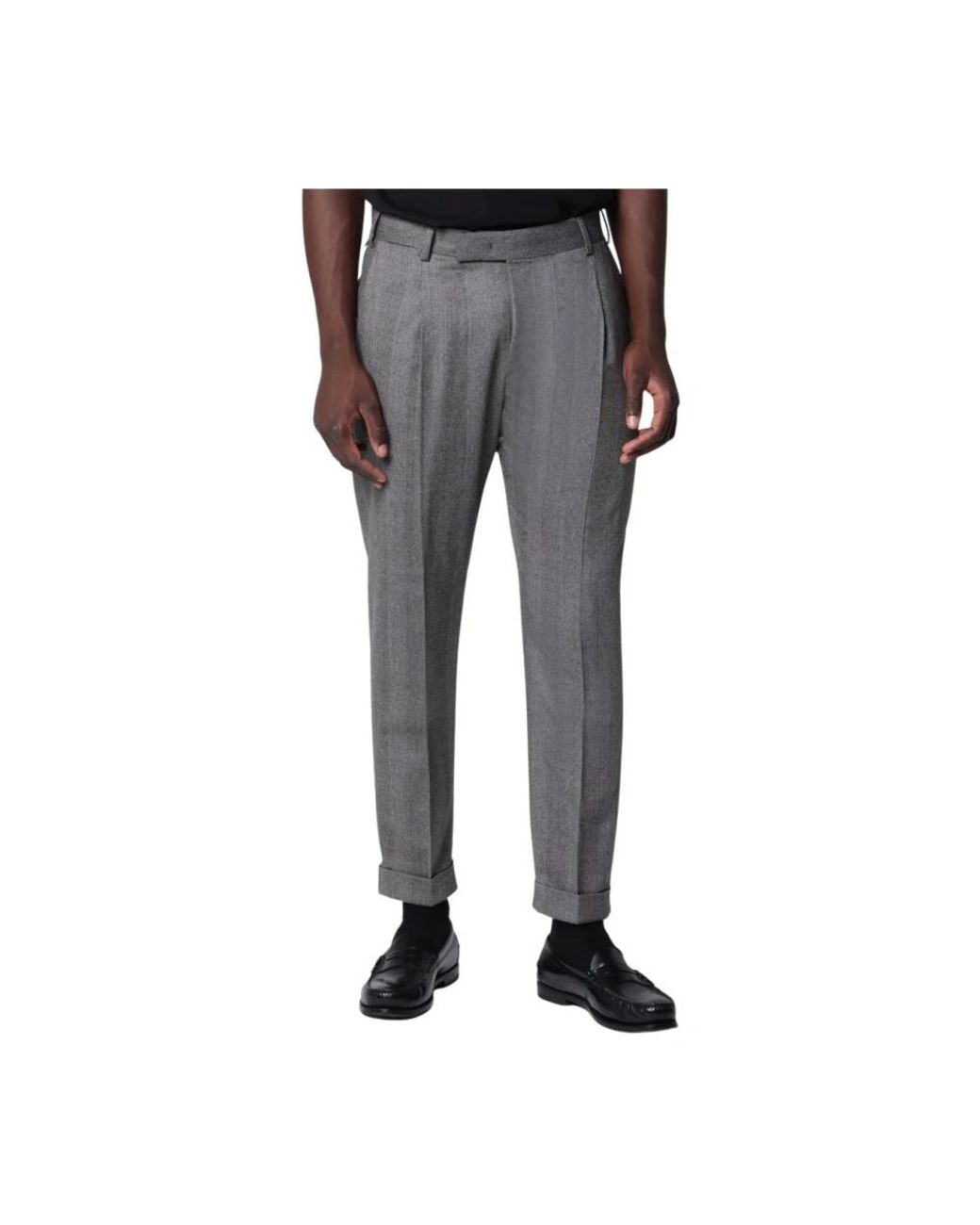 PT Torino Gray Suit Trousers for men