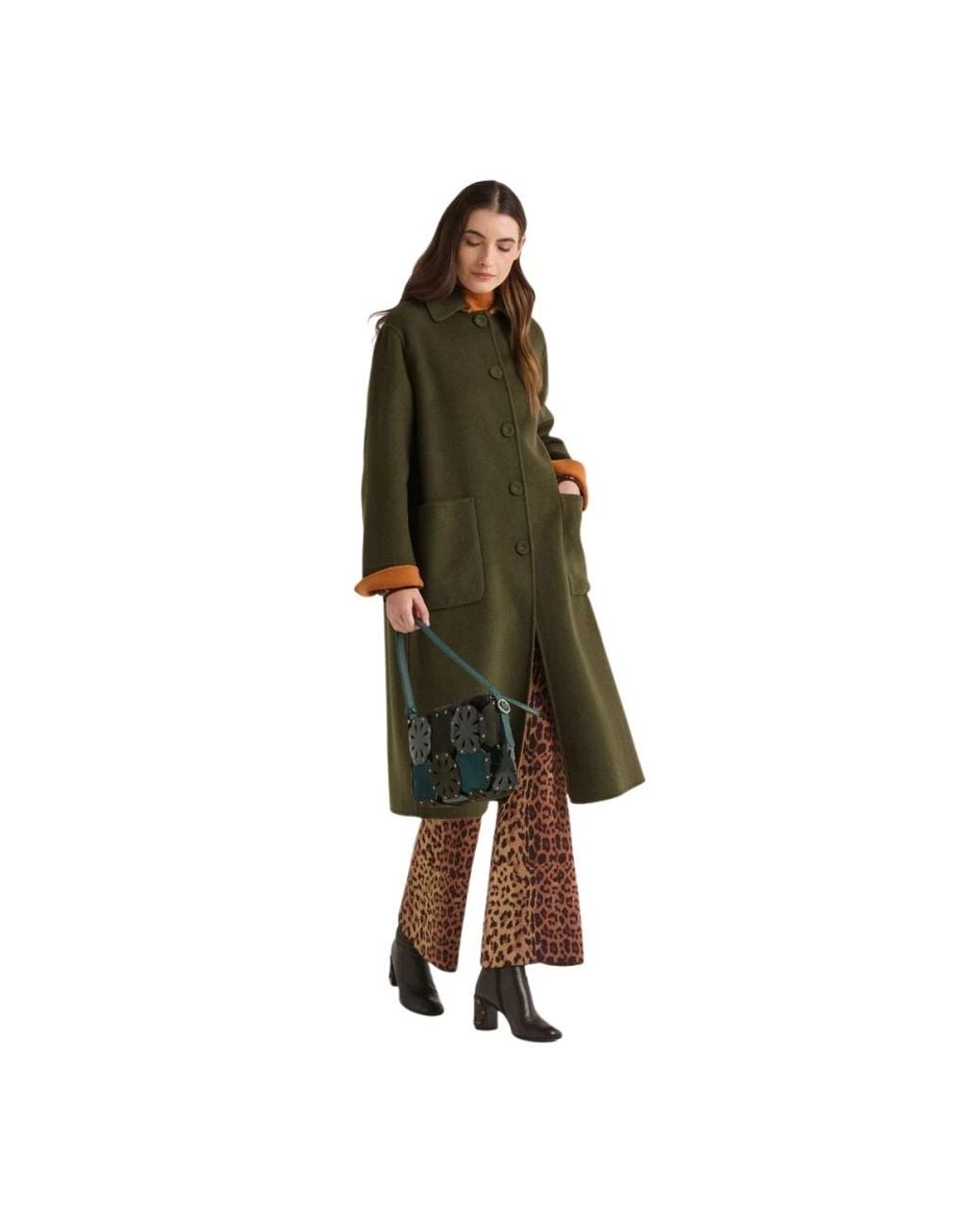 Maliparmi Green Single-Breasted Coats