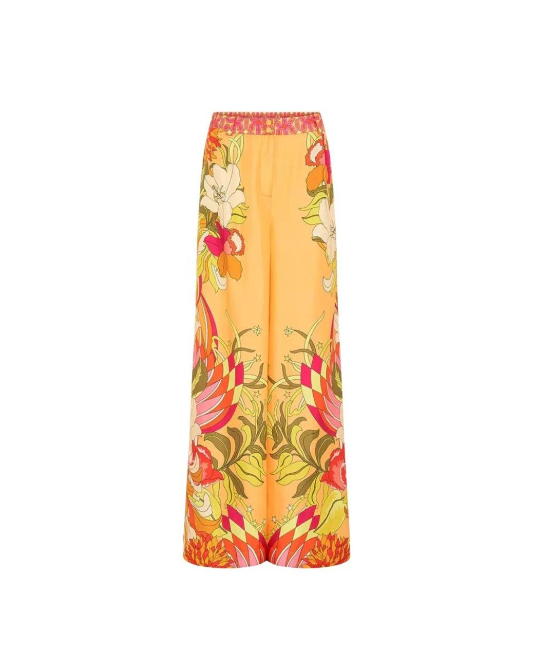 Camilla Yellow Wide Trousers