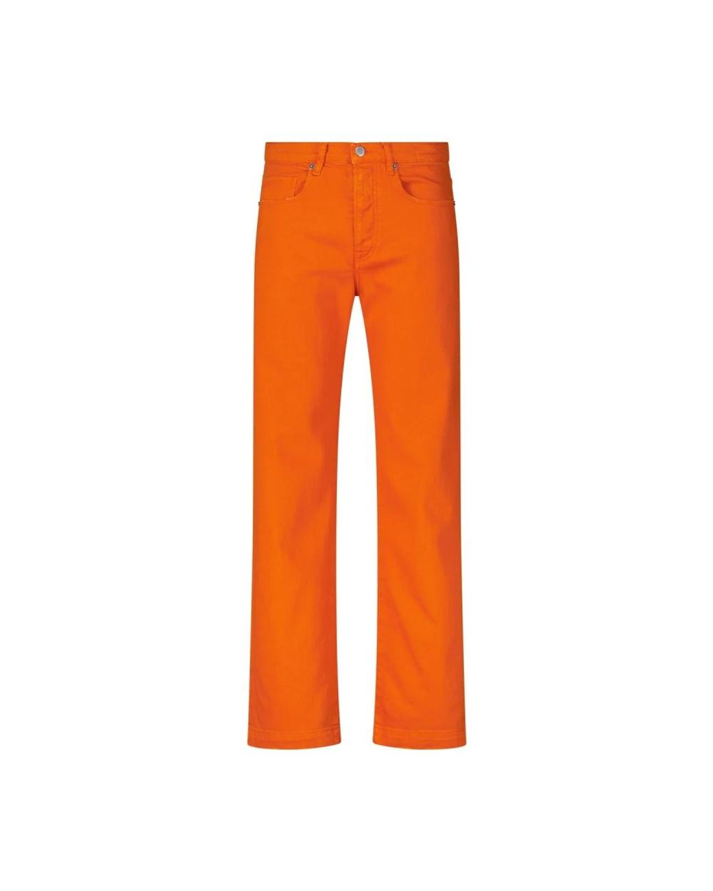Massimo Alba Orange Straight Fit Jeans for men