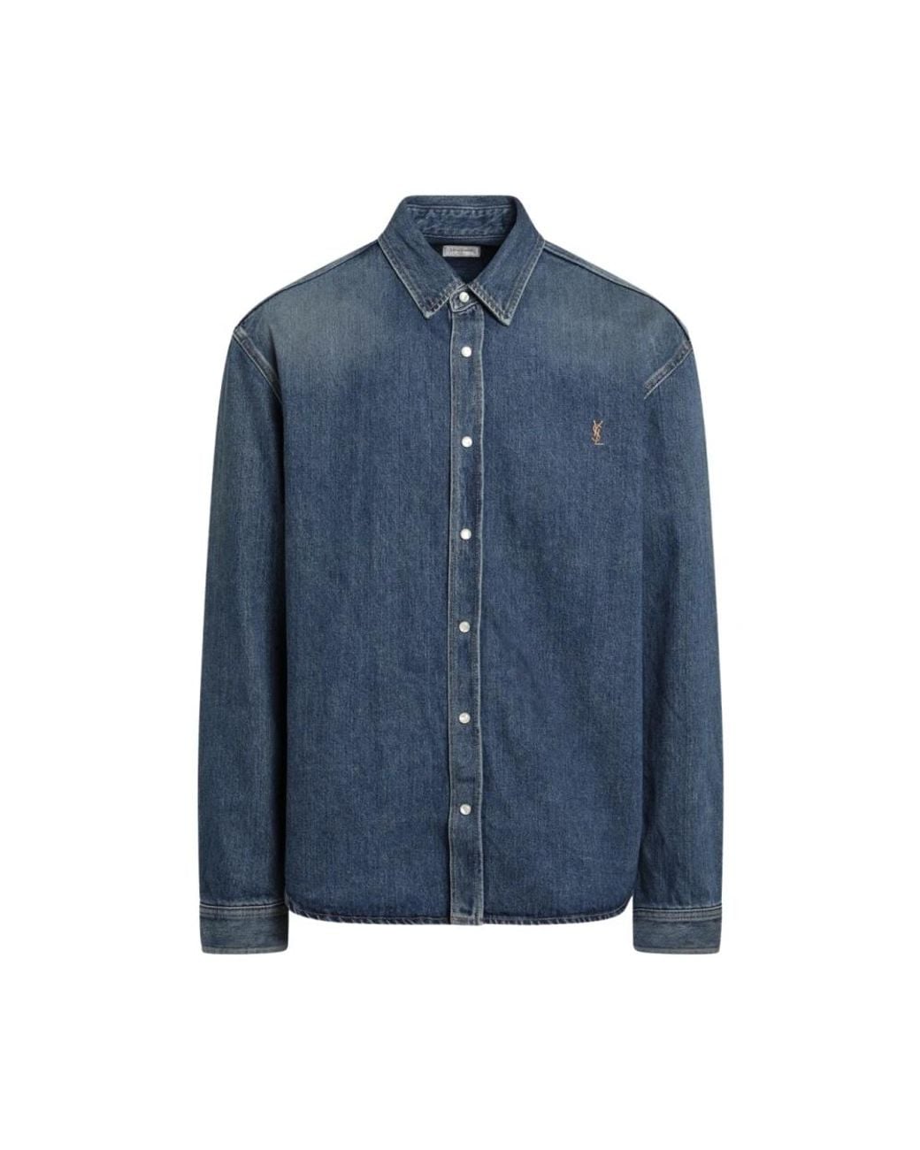 Saint Laurent Blue Denim Shirts for men