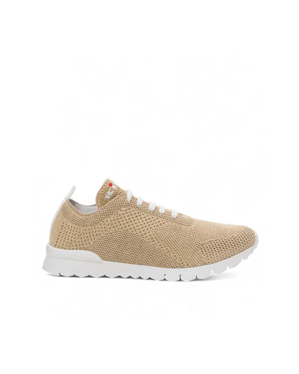 Kiton Schoenen ,Katoen Stijlvolle Leren Sneakers Met Antislipzool in het Natural voor heren